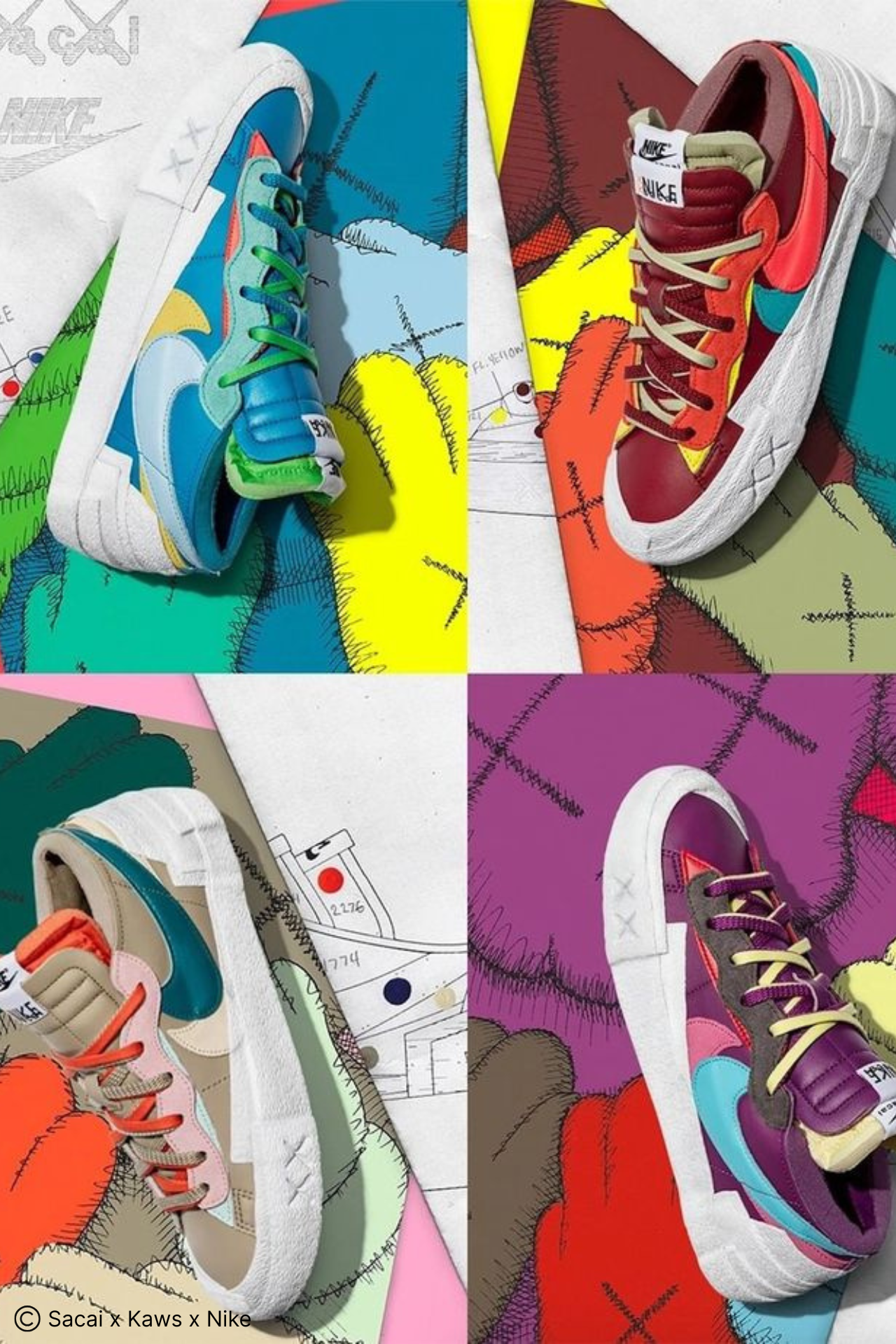 KAWS x SACAI NIKE BLAZER LOW