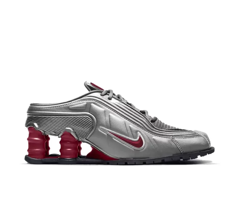 MARTINE ROSE x NIKE SHOX R4 METALLIC PLATINUM